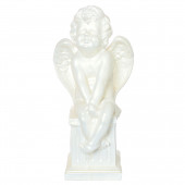 Сувенир Ангел на колонне, перламутр (Гипс)