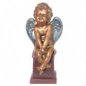Сувенир Ангел на колонне, цветная бронза (Гипс)