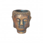 Сувенир-кашпо Голова Будды малая, окислённая медь (Гипс)