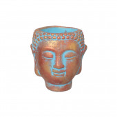 Сувенир-кашпо Голова Будды малая, окислённая бронза (Гипс)