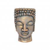 Сувенир-кашпо Голова Будды большая, старое золото (Гипс)