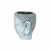 Сувенир-кашпо Голова Будды малая, серый камень (Гипс)