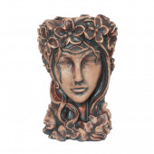 Сувенир-кашпо Лесная фея, коричневый камень (Гипс)