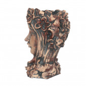Сувенир-кашпо Лесная фея, коричневый камень (Гипс)