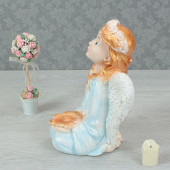 Сувенир Ангел с подсвечником, цветная задувка (цвета в ассортименте) (Гипс)