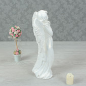 Сувенир Ангел с птицей, перламутр (Гипс)
