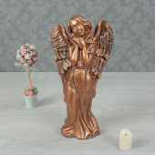Сувенир Ангел с птицей, бронза (Гипс)