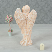 Сувенир Ангел с птицей, слоновая кость (Гипс)