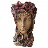 Сувенир-кашпо Голова Эльфийка, глина с элементами цветного (Гипс)