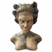 Сувенир-кашпо Голова Медуза Горгона, песок (Гипс)