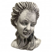 Сувенир-кашпо Голова Греческая Богиня, камень серый (Гипс)
