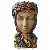 Сувенир-кашпо Голова Лесная фея, песок с элементами цветного (Гипс)
