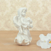 Сувенир Ангел Девочка с цветочками (перламутр) (Гипс)