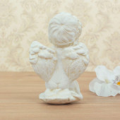 Сувенир Ангел с розочкой (слоновая кость) (Гипс)