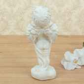 Сувенир Ангел с букетом роз (слоновая кость) (Гипс)