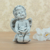 Сувенир Ангел с розочкой (камень) (Гипс)