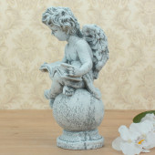 Сувенир Ангел на шаре с книгой (камень) (Гипс)