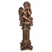 Сувенир Ангел на колонне бронза(22) (Гипс)