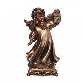 Сувенир Ангел с фонарем малый бронза(44) (Гипс)