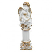 Сувенир Ангел на колонне золото(22) (Гипс)