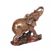 Сувенир гипсовый Слон бегущий малый, бронза (Гипс)