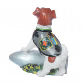 Садовая фигура Собака Патрон на ракете (средний) (Гипс)