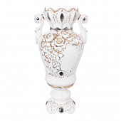Напольная ваза Пальмира, лепка белая