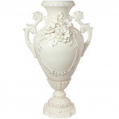 Напольная ваза Иллюзия ромашки белая лепка