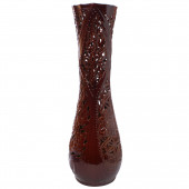 Напольная ваза Кора, коричневая, резка
