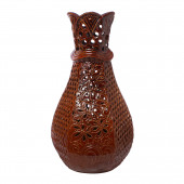 Напольная ваза Фиона, коричневая, резка