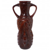 Напольная ваза Вуаль, коричневая, резка