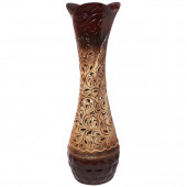 Напольная ваза Тюльпан, коричневая, ажур
