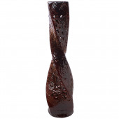 Напольная ваза Виталина, коричневая, резка
