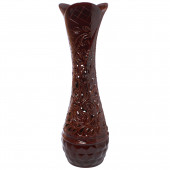 Напольная ваза Тюльпан, коричневая, резка