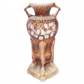 Напольная ваза Аиша с ручкой, шамот, резка