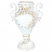 Напольная ваза Византия белая лепка