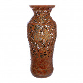 Напольная ваза Весна, коричневая, резка