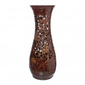 Напольная ваза Осень, коричневая, резка