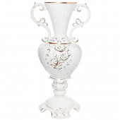 Напольная ваза Валенсия, белая лепка