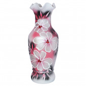 Напольная ваза Алёнка, цветы, камни, акрил - розовая