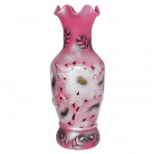 Напольная ваза Алёнка, резка, акрил - розовая