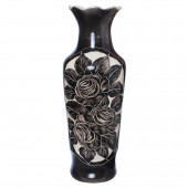 Напольная ваза Люда, чёрный Китай