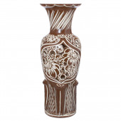 Напольная ваза Элегия, кружева, коричневая