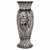 Напольная ваза Венеция, кружева, чёрная