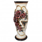 Напольная ваза Венеция, колибри, глазурь, лепка
