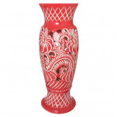 Напольная ваза Венеция, кружева, красная