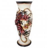Напольная ваза Венеция, бабочки, глазурь, лепка