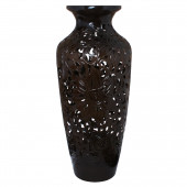 Напольная ваза Виктория, чёрная, резка