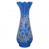 Напольная ваза Вьюн, синяя, резка