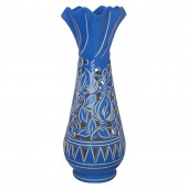Напольная ваза Вьюн, синяя, резка